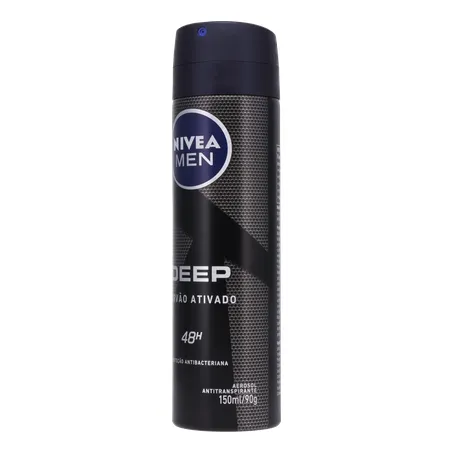 DESOD.NIVEA AERO 150ML DEEP CARVAO ATIVO MASC 360-4