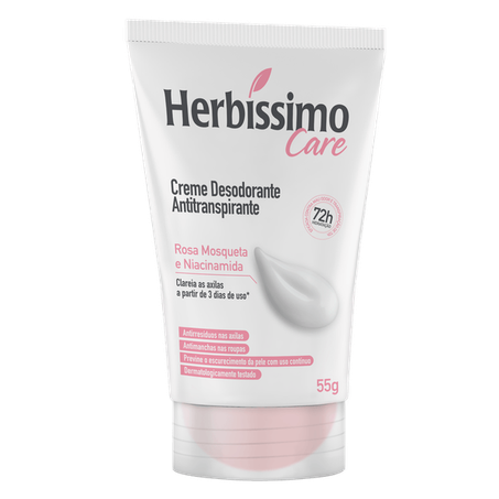 Desod.herbissimo bisn. fem. rosa mosqueta e niacinamida 55g