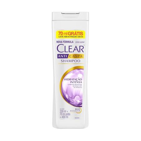 Shampoo Anticaspa Clear Hidratação Intensa Squeeze 400ml