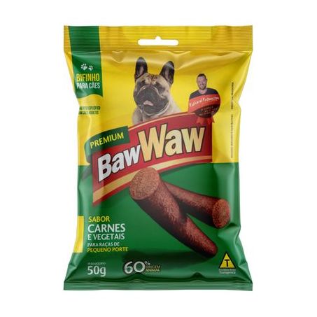 Bifinho Baw Waw Carne E Vegetais Pequeno Porte Pacote 50G
