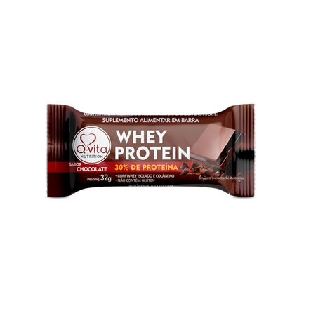 Barrinha Q-Vita 32g Whey Chocolate
