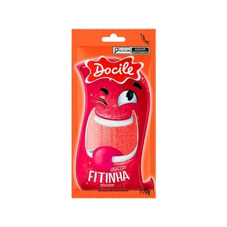 Bala docile fitinha azedinha morango 70g