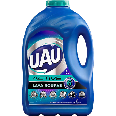 LAVA ROUPAS LÍQUIDO UAU ACTIVE 5L