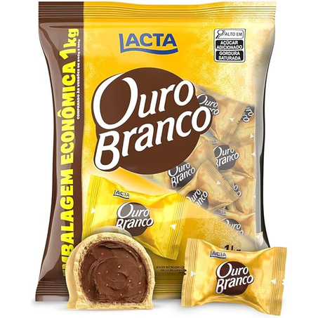 BOMBOM LACTA OURO BRANCO 50 UND 1KG