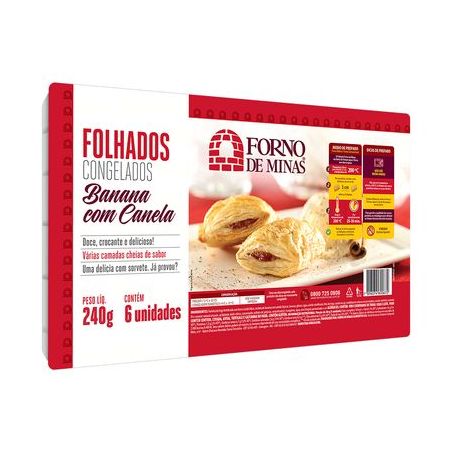 FOLHADO FORNO DE MINAS 240G BANANA C/ CANELA