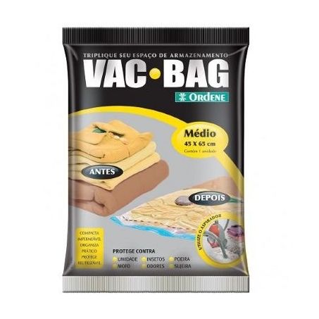 Saco para armaz.a vacuo vac bag 45x65c
