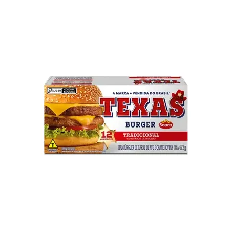 Hamburguer Seara 672g Texas Burger Misto
