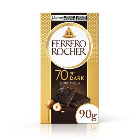 Chocolate Barra Ferrero Rocher Dark 90g