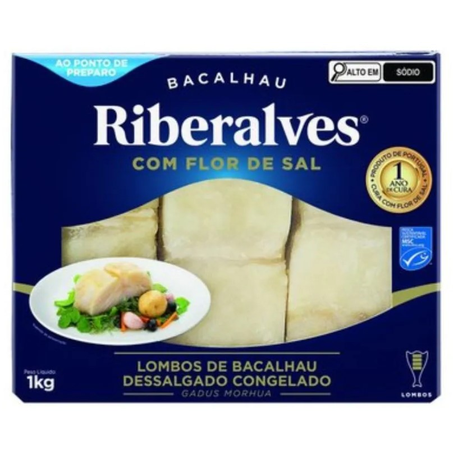 Lombo de Bacalhau Riberalves com Flor de Sal 1Kg