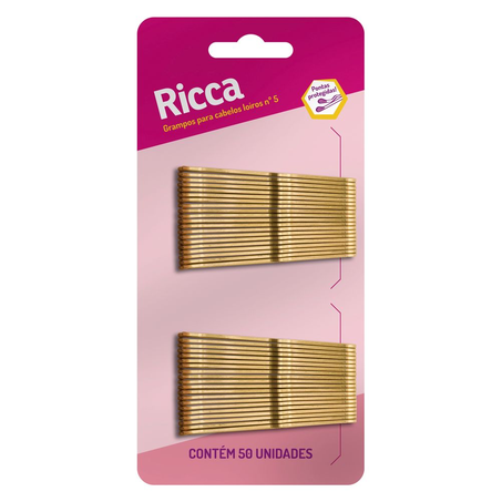 Grampo para Cabelo Ricca Belliz N5 Loiro
