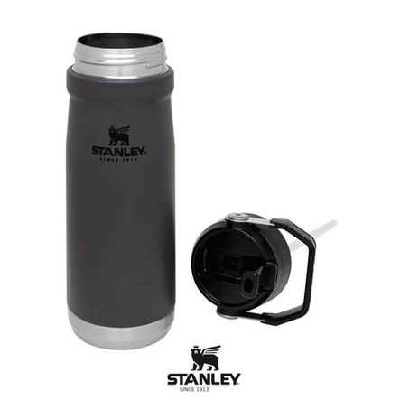 Garrafa termica stanley flip cinza 651ml 360-1