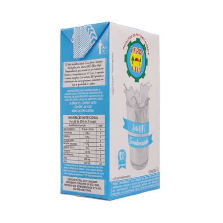 LEITE LONGA VIDA TERRA VIVA SEMIDESNATADO 1L 360-21