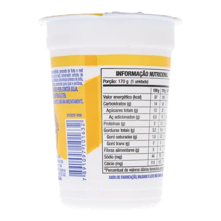 Iogurte Natural Batavo Mel 170G 360-18