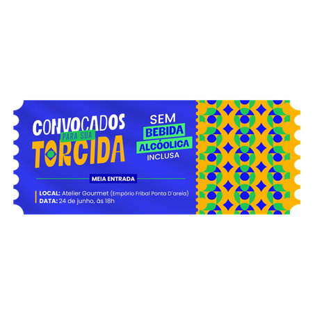 Ingresso Evento Convocados Para Sua Torcida - Sem Bebida Alcoólica - 1 Entrada - Meia