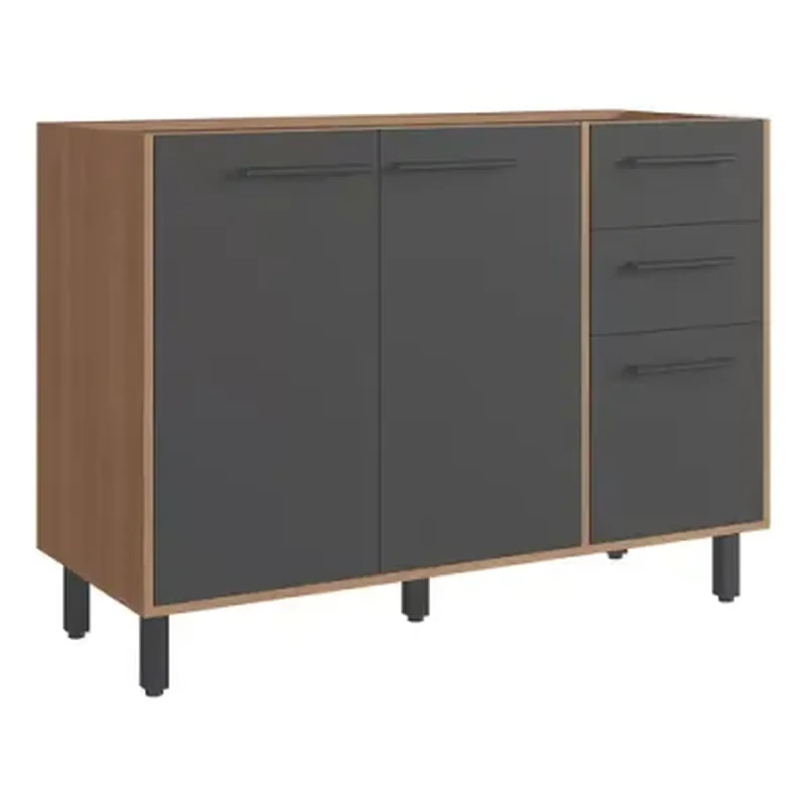 CASAMIA BALCAO 1200 HAVANA 3PTA 2GVT ROVERE GRAFIT