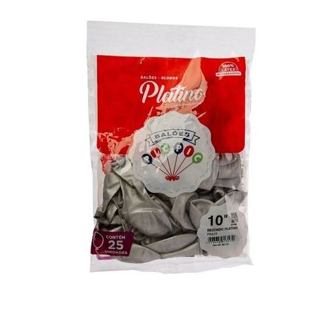 GRANFESTA BALÃO SORTIDO PLATINO N10