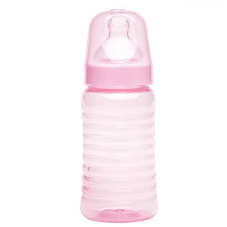 MAMADEIRA LOLLY BIG CLEAN SILICONE ORTODÔNTICA ROSA 340ML
