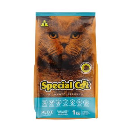 Racao Special Cat 1kg Premium Adultos Peixe