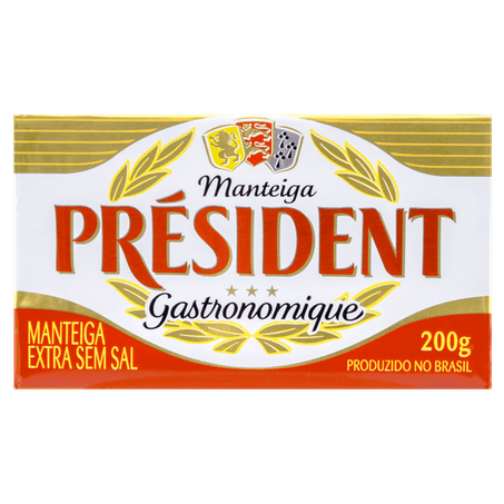 Manteiga president sem sal 200g