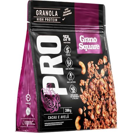 Granola GranoSquare PRO Cacau e Avelã 200g 360-4