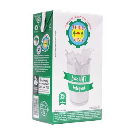 Leite UHT Integral Terra Viva Caixa 1lt 360-55
