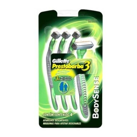 Ap gillette c/4 prestobarba 3 bodysense