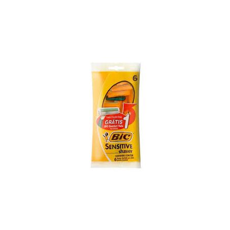 Aparelho de barbear bic sensitive leve6 pague 5