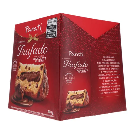 Panettone Parati Trufado com Gotas de Chocolate Ao Leite Caixa 400gr 360-23
