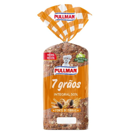 Pão Pullman Integral 50 7Grãos 450G
