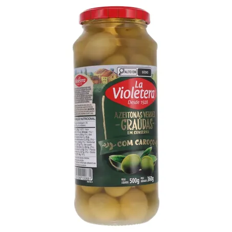 Azeitona Verde La Violetera Grauda Com Caroco 360g 360-33