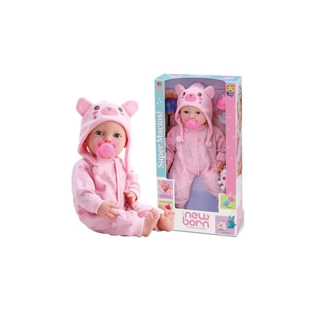 BONECA DIVERTOYS NEW BORN PIJAMA MENINA