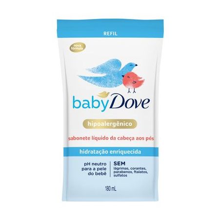 SABONETE LIQUIDO DOVE 180ML BABY HIDRATACAO ENRIQUECIDA REFIL