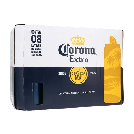 Cerveja corona 350ml lata c/8 und 360-16