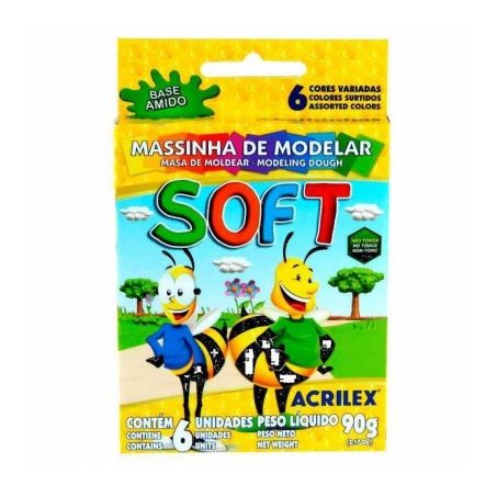 MASSINHA MODELAR SOFT RF 07316 ACRILEX 90G C/6