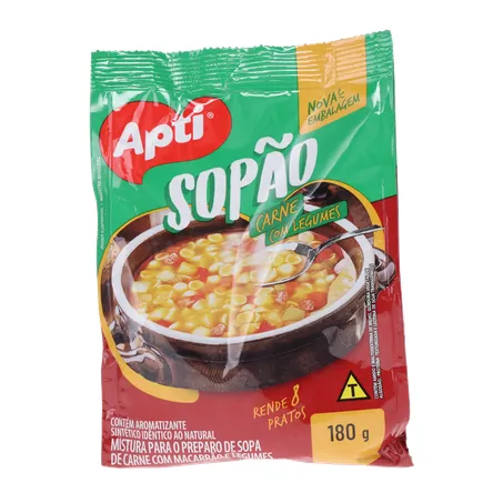Sopão Carne com Macarrão e Legumes Apti 180g 360-0