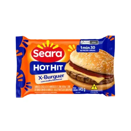 Sanduiche Seara 145g Hot Hit XBurguer Molho Barbecue