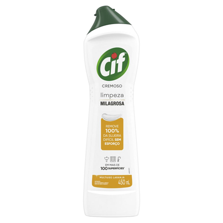 Saponáceo Cremoso Cif 450ml - Laranja