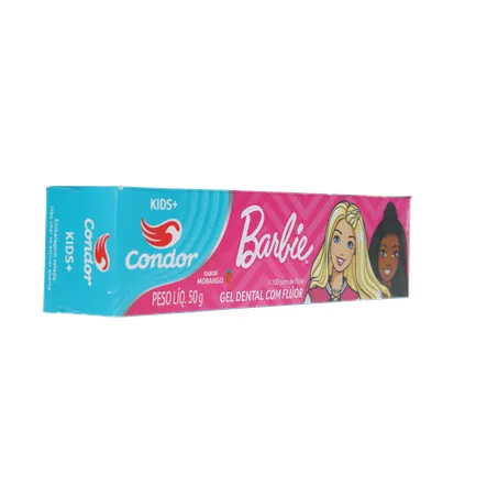 Creme Dental Infantil Barbie Morango com Flúor Condor 50G 360-31