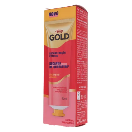 Recarga de Queratina Niely Gold Reconstrução Potente 80Ml 360-21