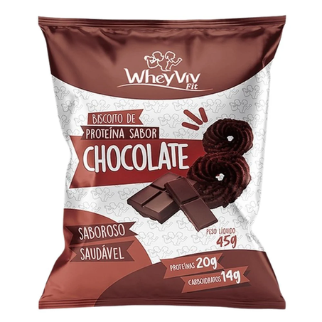 Biscoito Proteico Wheyviv Chocolate 45g