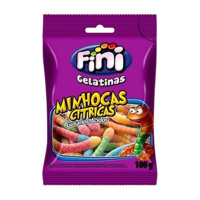 Bala minhocas brilho fini 90g