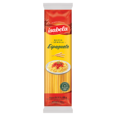 Macarrão de sêmola isabela espaguete pacote 400g