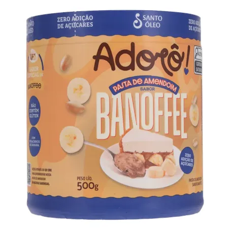 Pasta amendoim santo oleo banoffee 500g 360-34