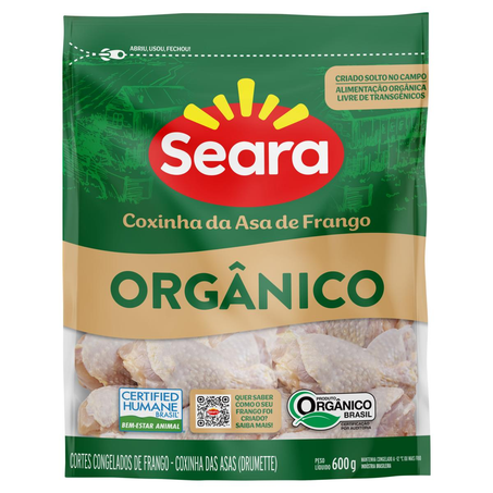 Coxinha da Asa Seara 600g - Orgânica - Congelada - IQF