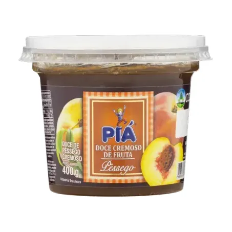 Doce fruta pia pessego 400g.