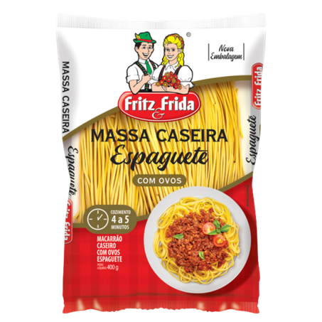 Massa caseira fritz e frida espaguete 400g
