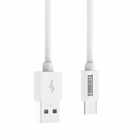 Cabo fast taschibra usb-a usb-c c2ac 2a branco 1metro