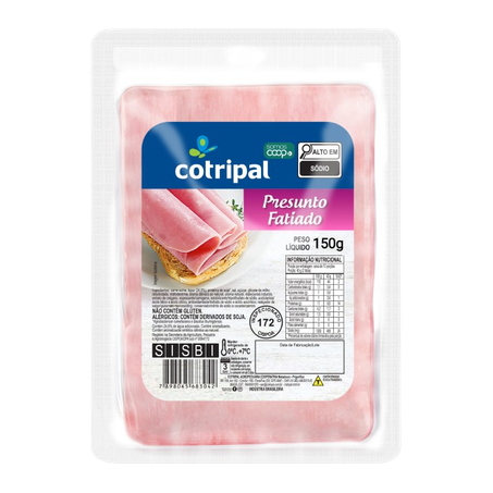 APRESUNTADO FATIADO COTRIPAL 150 G                
