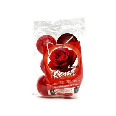 VELA FLOVEL PERFUMADA ROSAS C/8 UN 18G
