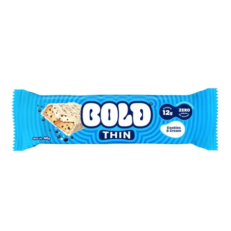 Barra Bold Thin 40g Cookies  Cream